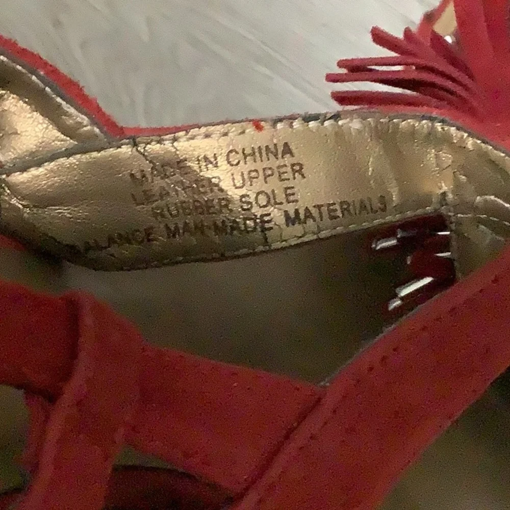 Vaneli Red Suede Women Wedge